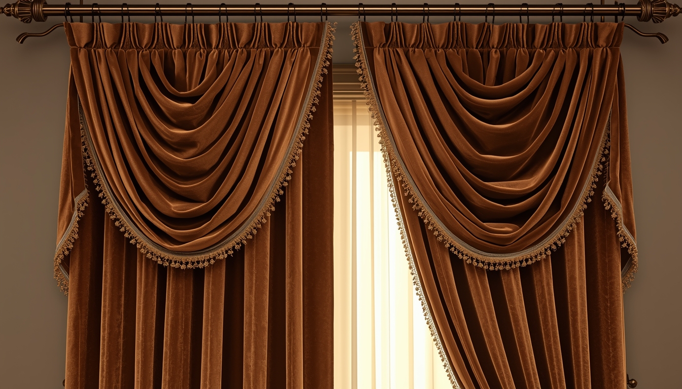 Luxury velvet drapes with professional installation