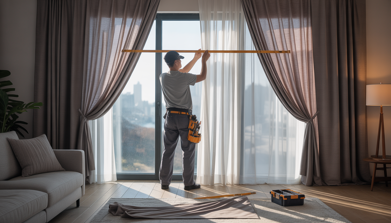 Professional curtain installation service